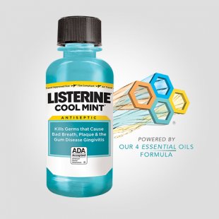 LISTERINE® COOL MINT® Antiseptic Mouthwash – sample size bottle